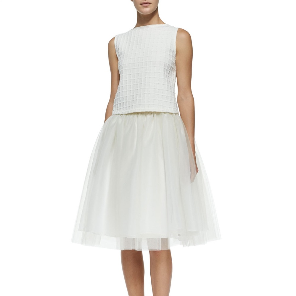 Alice & Olivia Justina Tulle Skirt, Ivory